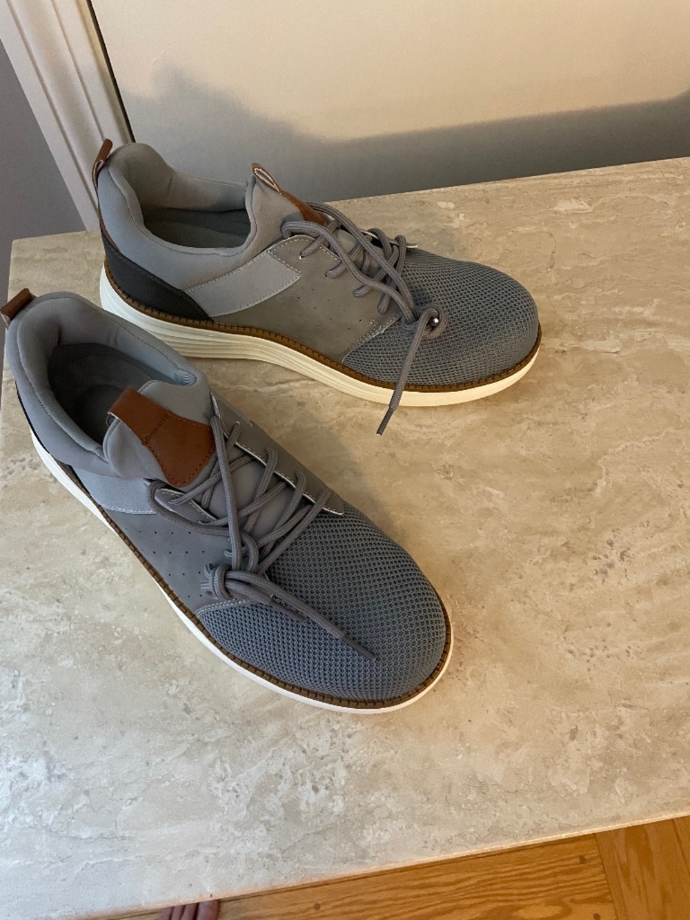 CLOAKA Men's Shoe: Steel Toe Shoes for Men Mesh Slip On Work Casual Safety Shoe